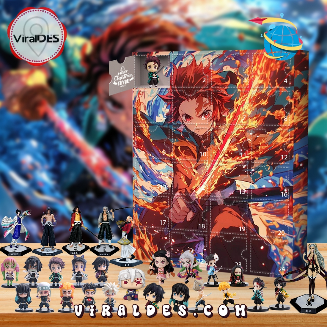 2025 Christmas Demon Slayer Advent Calendar, Anime Gifts 2025 Christmas Demon Slayer Advent Calendar, Anime Gifts