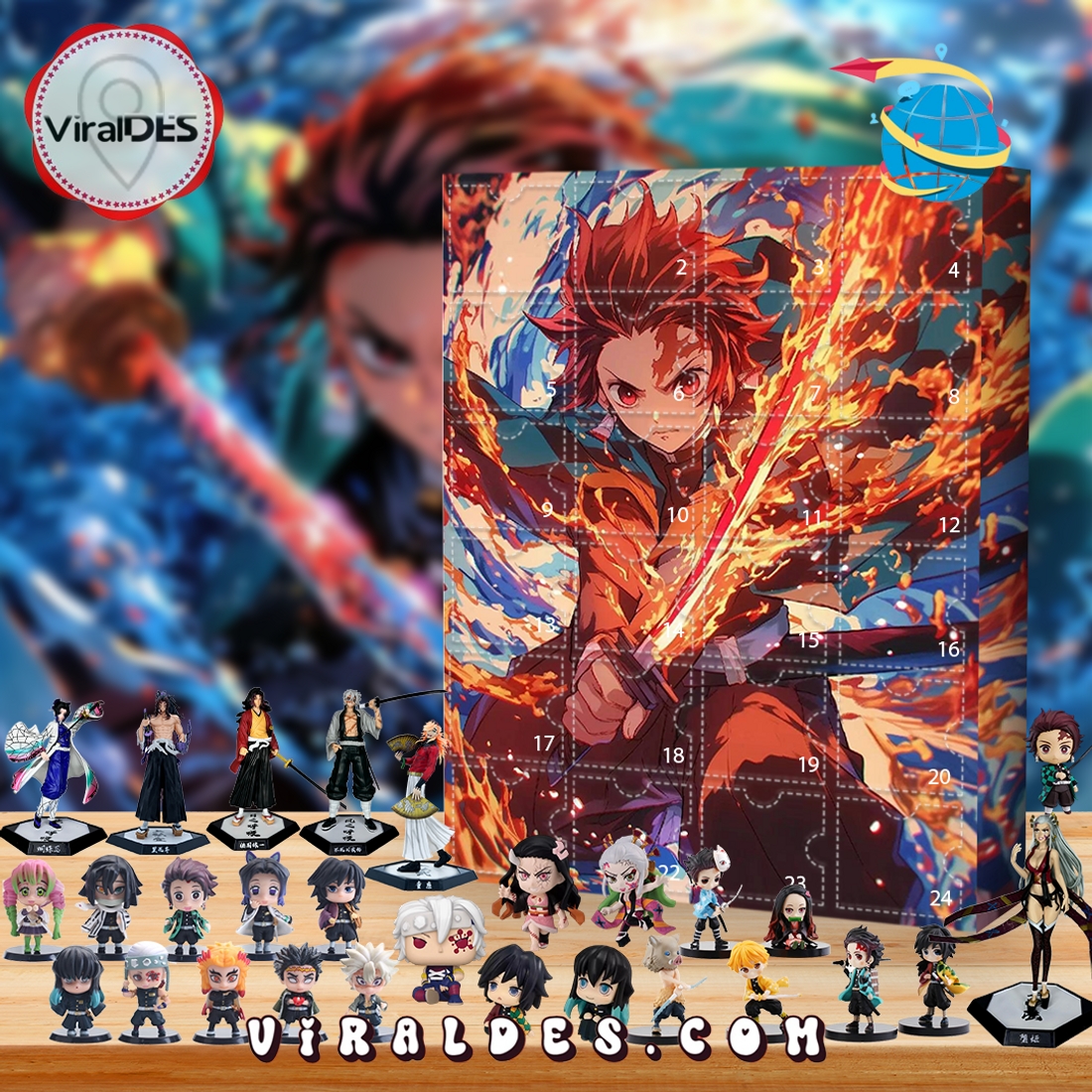 2025 Christmas Demon Slayer Advent Calendar, Anime Gifts 2025 Christmas Demon Slayer Advent Calendar, Anime Gifts