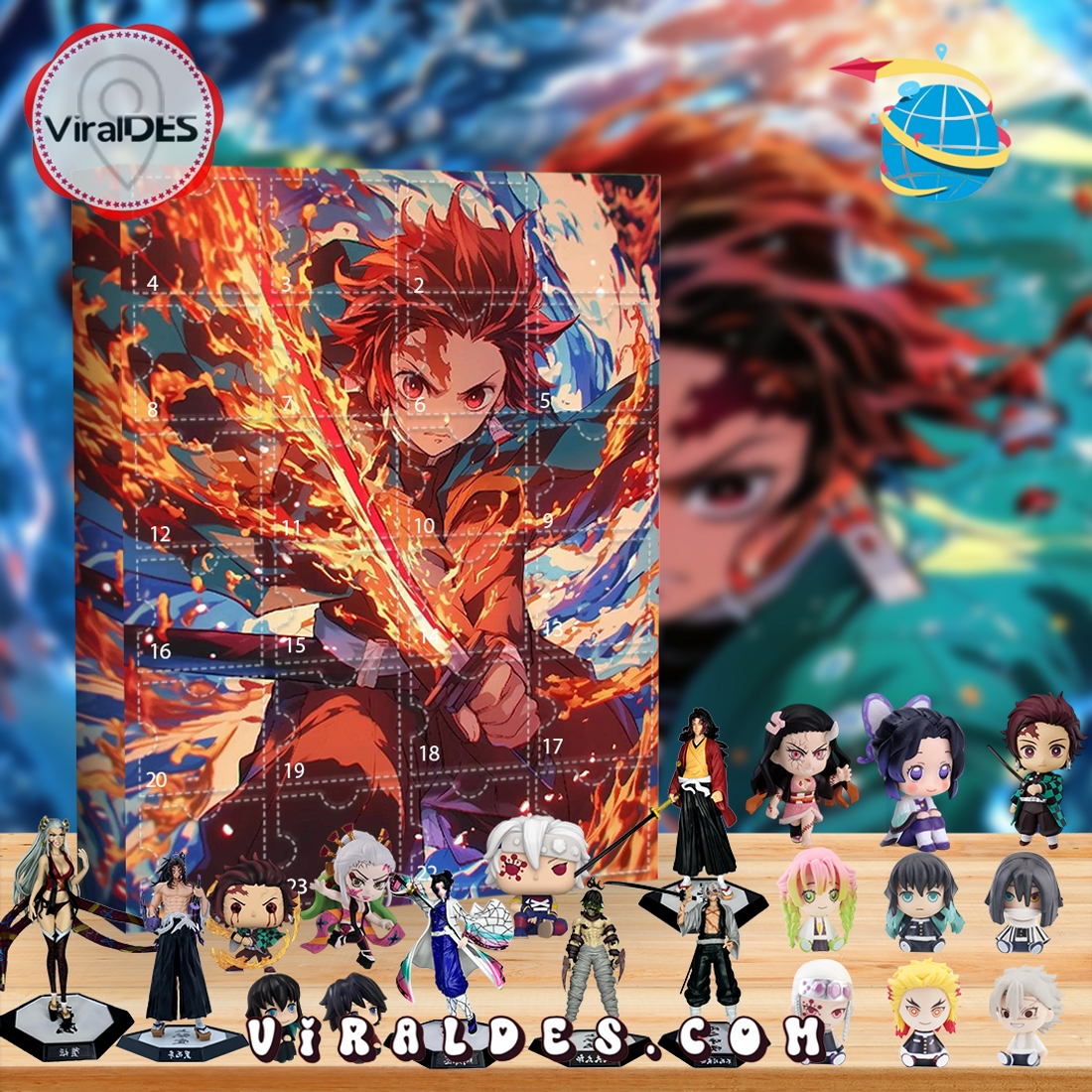 2025 Christmas Demon Slayer Advent Calendar, Anime Gifts 2025 Christmas Demon Slayer Advent Calendar, Anime Gifts