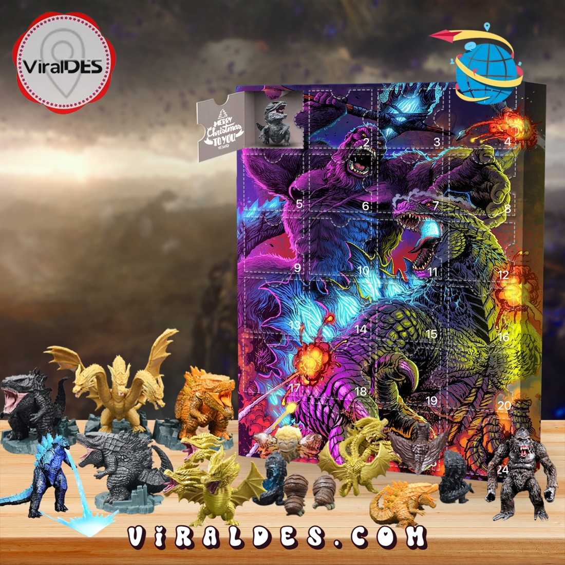 2025 Godzilla Advent Calendar, The One With 24 Little Doors 2025 Godzilla Advent Calendar, The One With 24 Little Doors