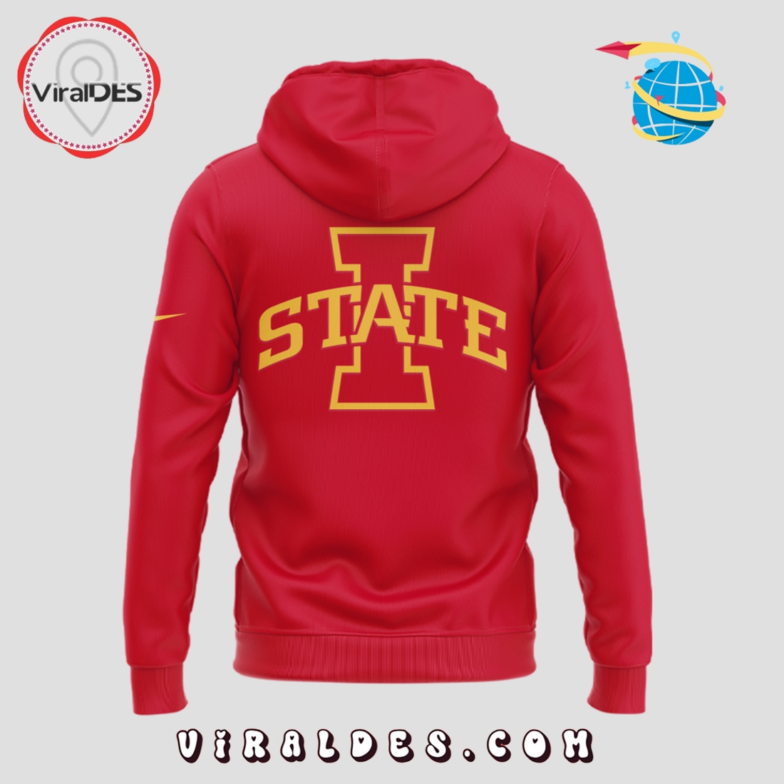2025 Iowa State Cyclones Football Red Hoodie 2025 Iowa State Cyclones Football Red Hoodie