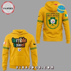 Pittsburgh Steelers Dublin Game 2025 Yellow Hoodie, Long Pants