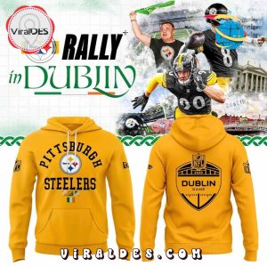 Pittsburgh Steelers Rally Dublin Game 2025 Yellow Hoodie