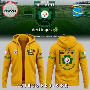 Pittsburgh Steelers Dublin Game Yellow Hoodie 2025