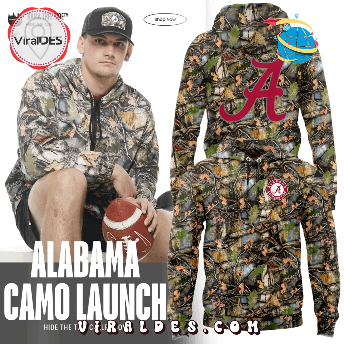 Alabama Crimson Tide Camo 2025 Hoodie Alabama Crimson Tide Camo 2025 Hoodie