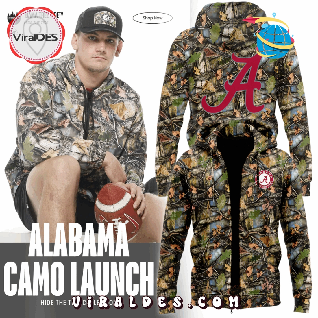 Alabama Crimson Tide Camo 2025 Hoodie Alabama Crimson Tide Camo 2025 Hoodie