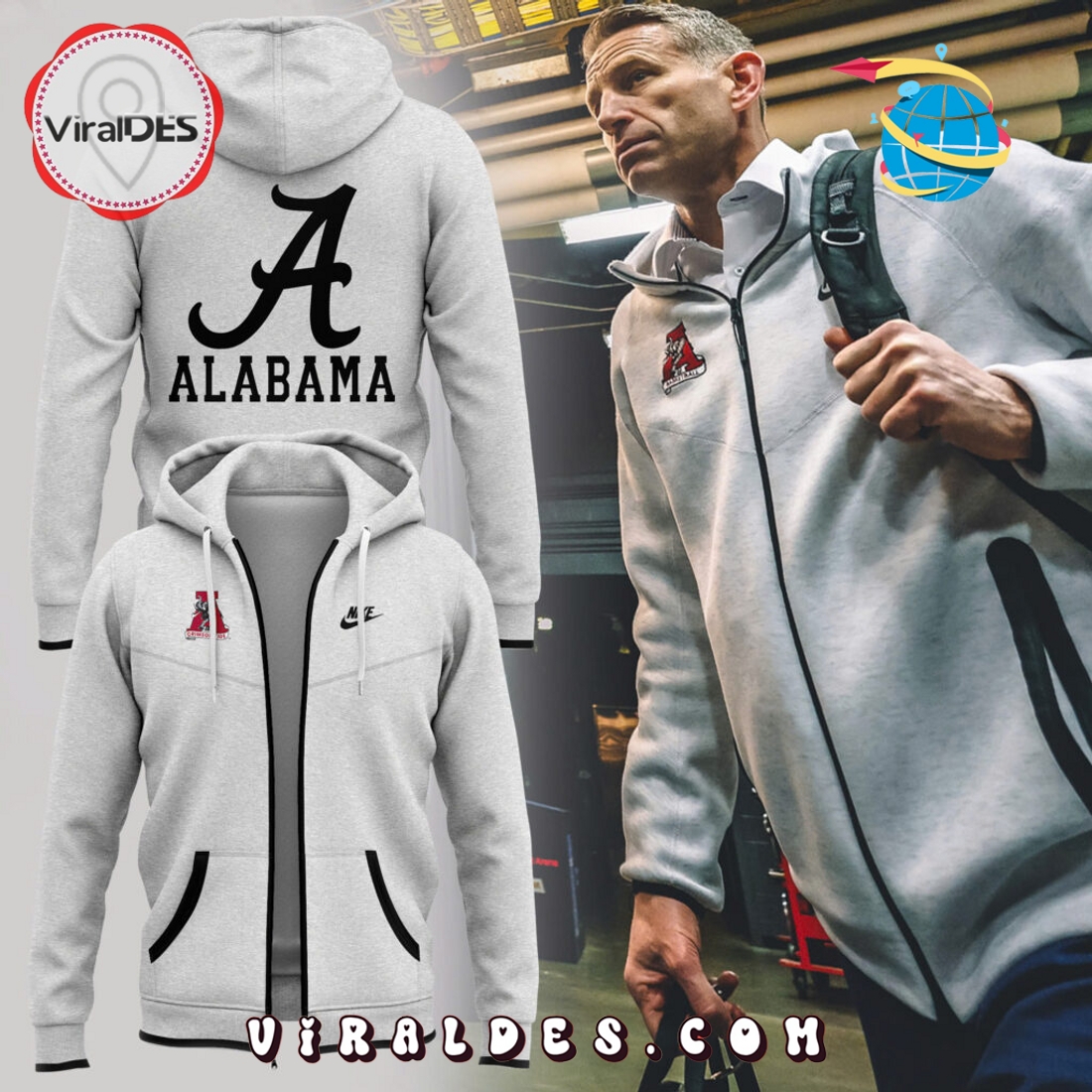 Alabama Crimson Tide Coach Nate Oats Hoodie 2025 Alabama Crimson Tide Coach Nate Oats Hoodie 2025