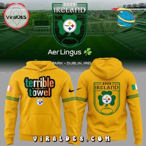 Pittsburgh Steelers Dublin Game Yellow Hoodie 2025
