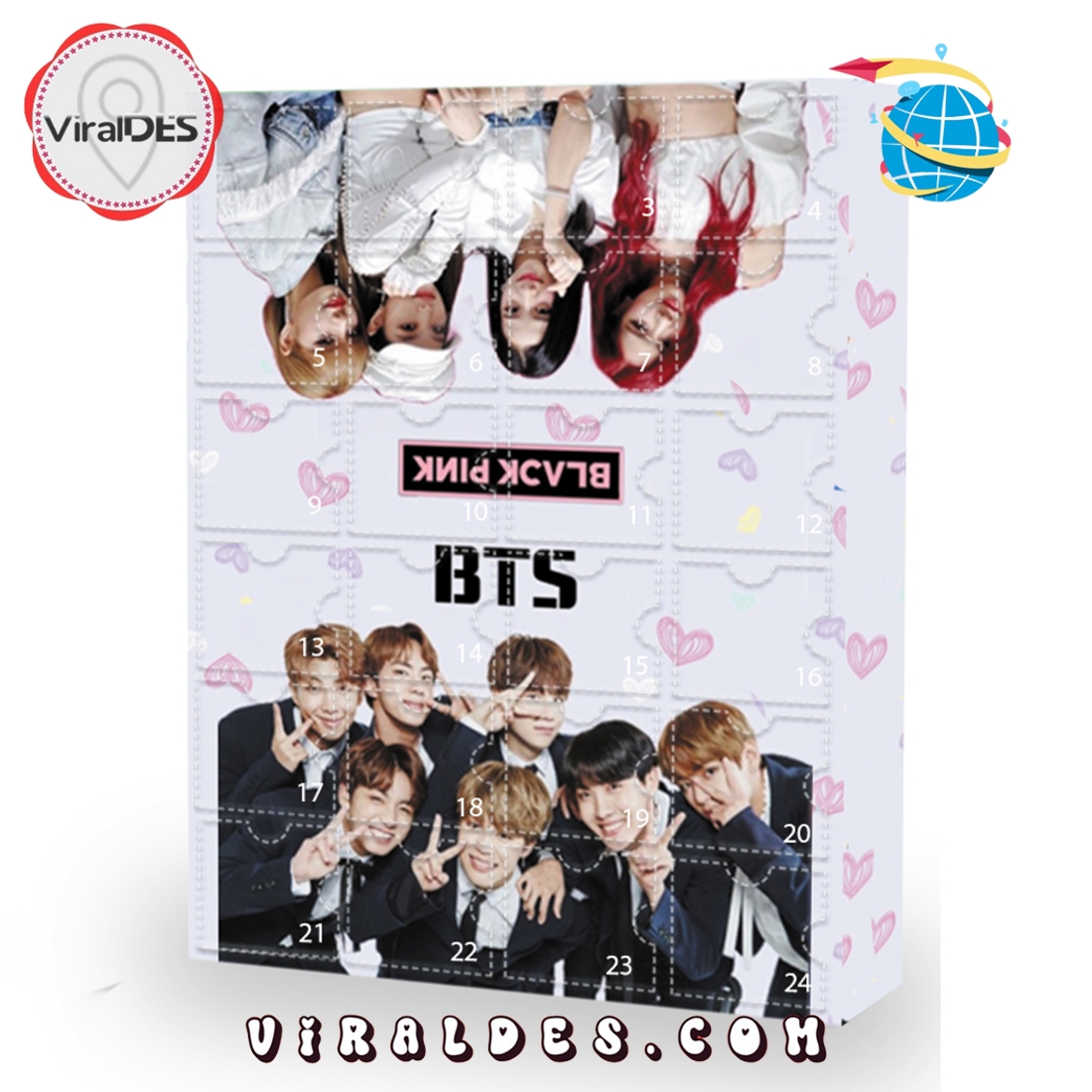 Blackpink & BTS Advent Calendar, The One With 24 Little Doors Blackpink & BTS Advent Calendar, The One With 24 Little Doors