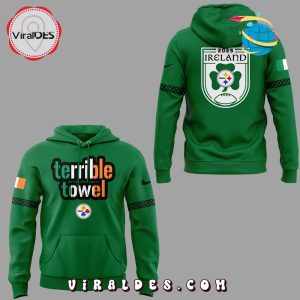 Pittsburgh Steelers Dublin Game 2025 Green Hoodie
