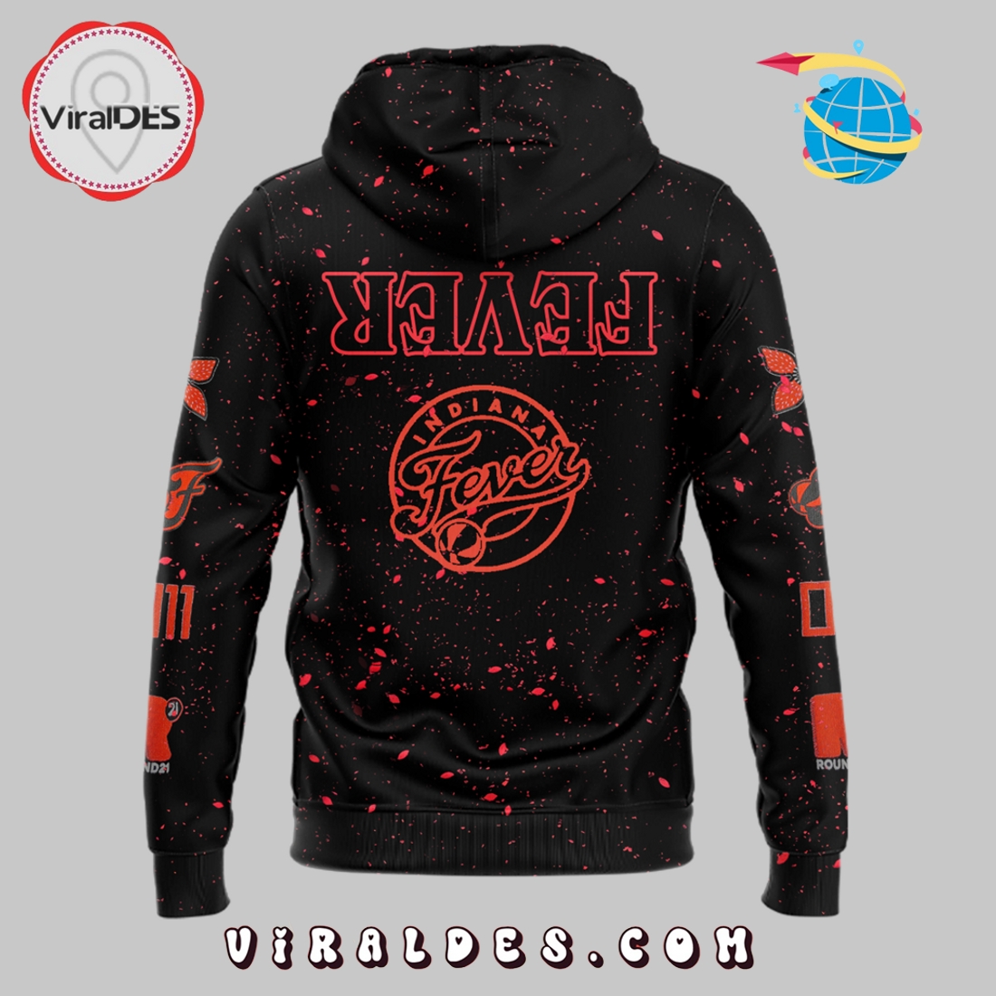 Indiana Fever Stranger Things Rebel Swingman Hoodie Indiana Fever Stranger Things Rebel Swingman Hoodie