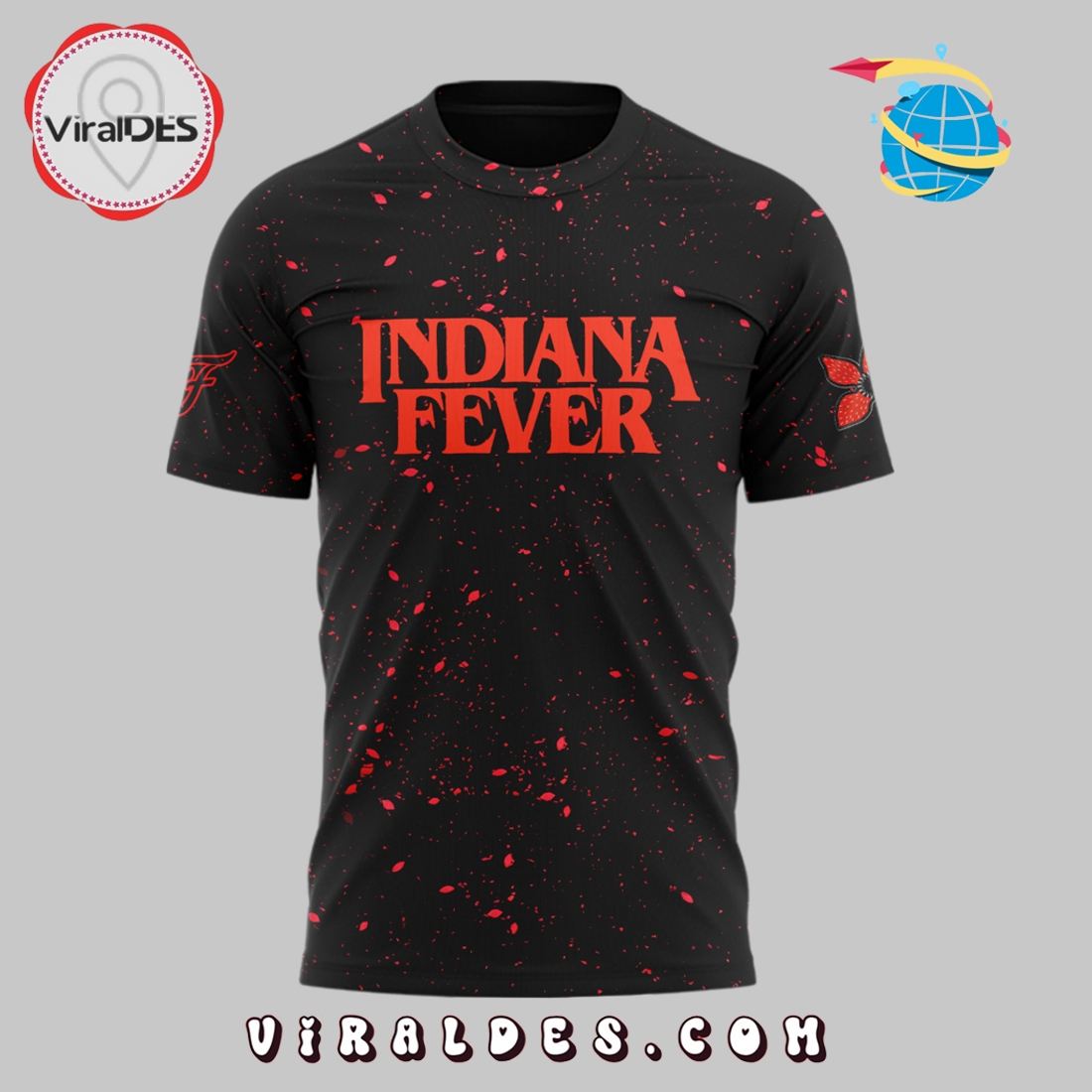 Indiana Fever Stranger Things Rebel Swingman Hoodie Indiana Fever Stranger Things Rebel Swingman Hoodie