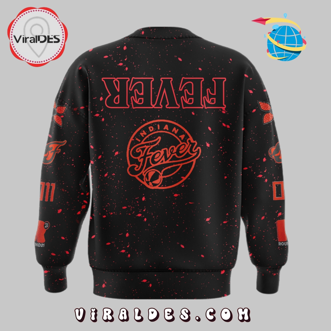 Indiana Fever Stranger Things Rebel Swingman Hoodie Indiana Fever Stranger Things Rebel Swingman Hoodie