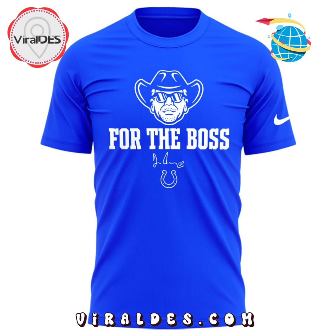 Indianapolis Colts For the Boss Blue Hoodie 2025 Indianapolis Colts For the Boss Blue Hoodie 2025