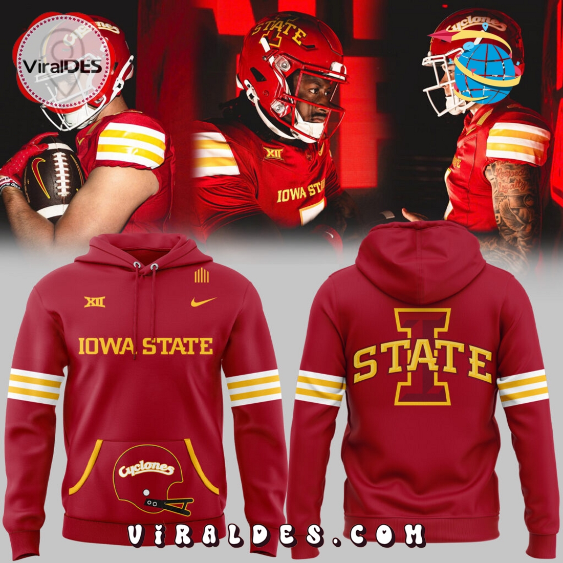 Iowa State Cyclones Football Hoodie 2025 Iowa State Cyclones Football Hoodie 2025