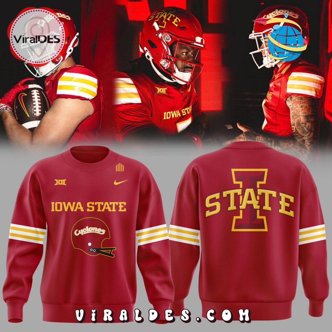 Iowa State Cyclones Football Hoodie 2025 Iowa State Cyclones Football Hoodie 2025
