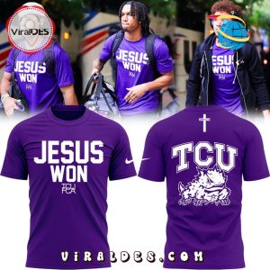TCU Horned Frogs x Jesus Won Purple Shirt