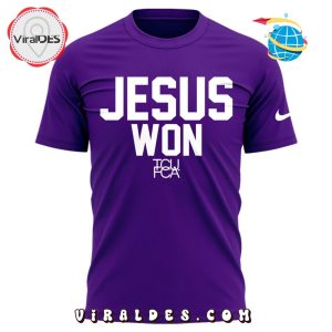 TCU Horned Frogs x Jesus Won Purple Shirt