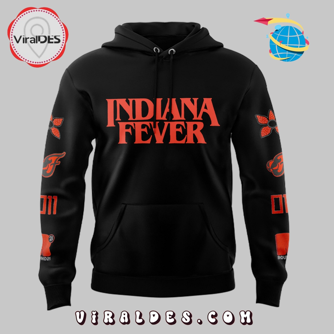 Men’s Indiana Fever Stranger Things Rebel Swingman Hoodie, Cap Men’s Indiana Fever Stranger Things Rebel Swingman Hoodie, Cap