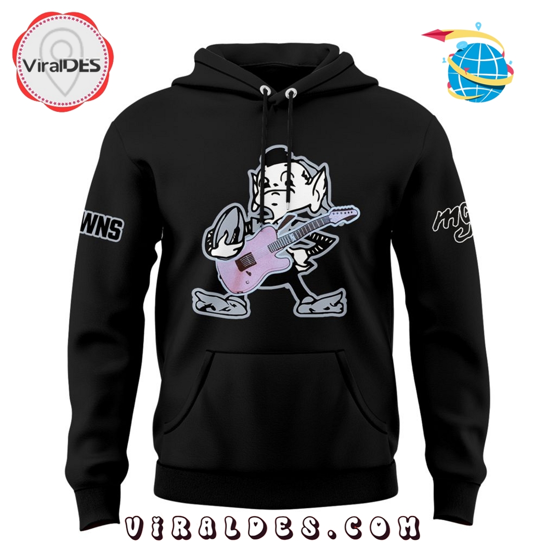 MGK x Cleveland Browns Brownie Rock Hoodie MGK x Cleveland Browns Brownie Rock Hoodie