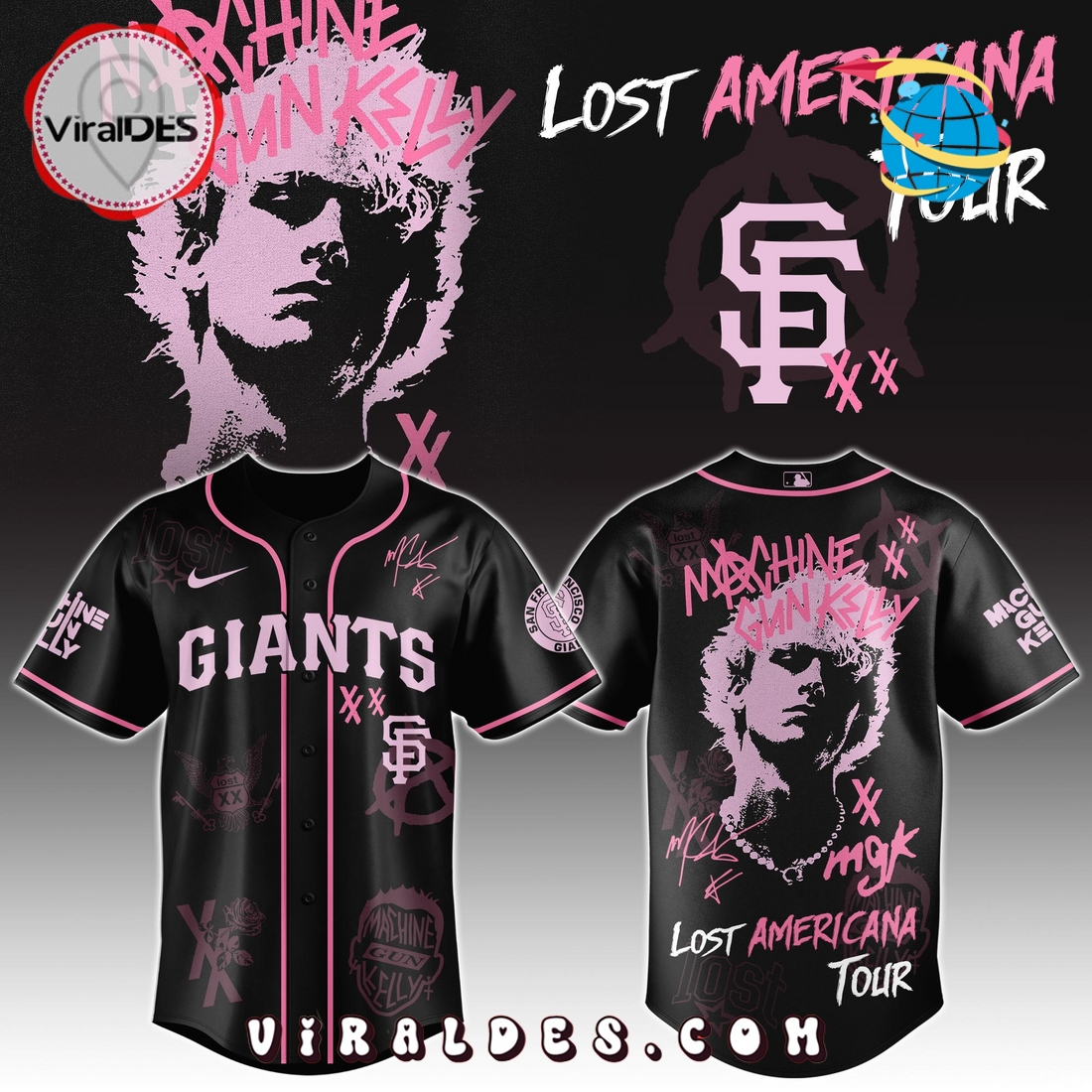MGK x San Francisco Giants Men’s Baseball Jersey – Limited 2025 MGK x San Francisco Giants Men’s Baseball Jersey – Limited 2025