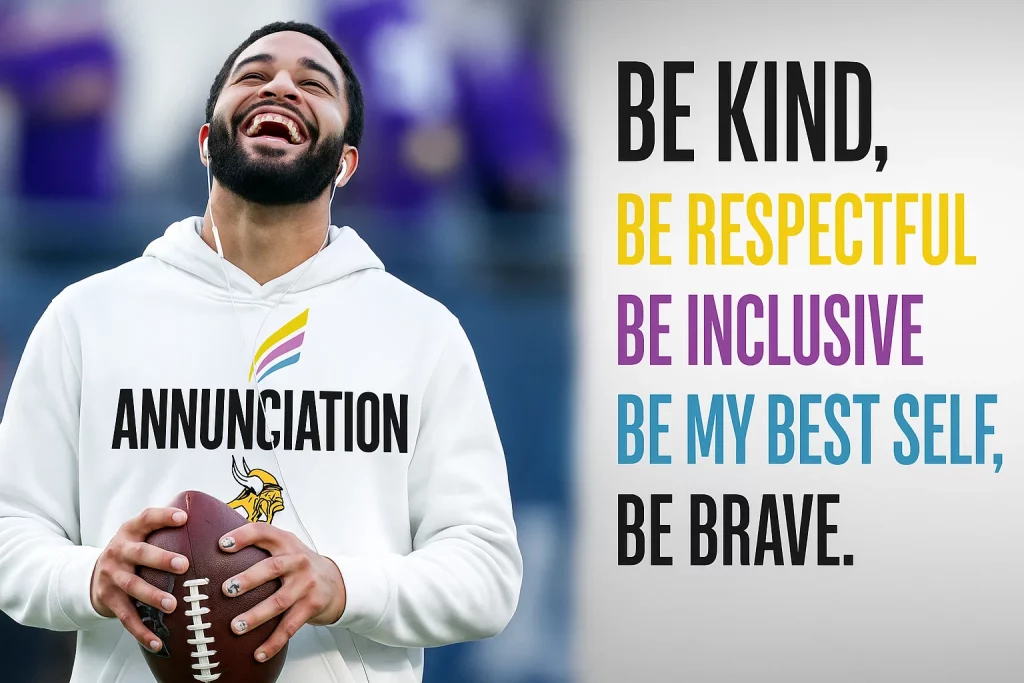 Minnesota Vikings NFL Annunciation tribute hoodie honoring church shooting victims