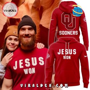 Oklahoma Sooners Football Jesus Won Hoodie