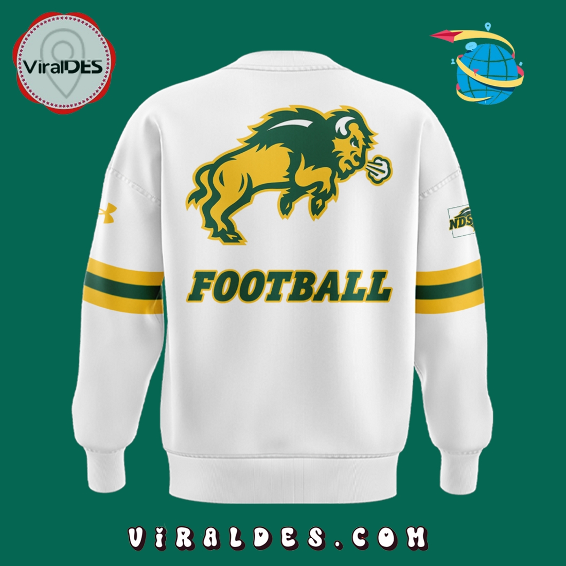 NDSU Football White Hoodie 2025 NDSU Football White Hoodie 2025