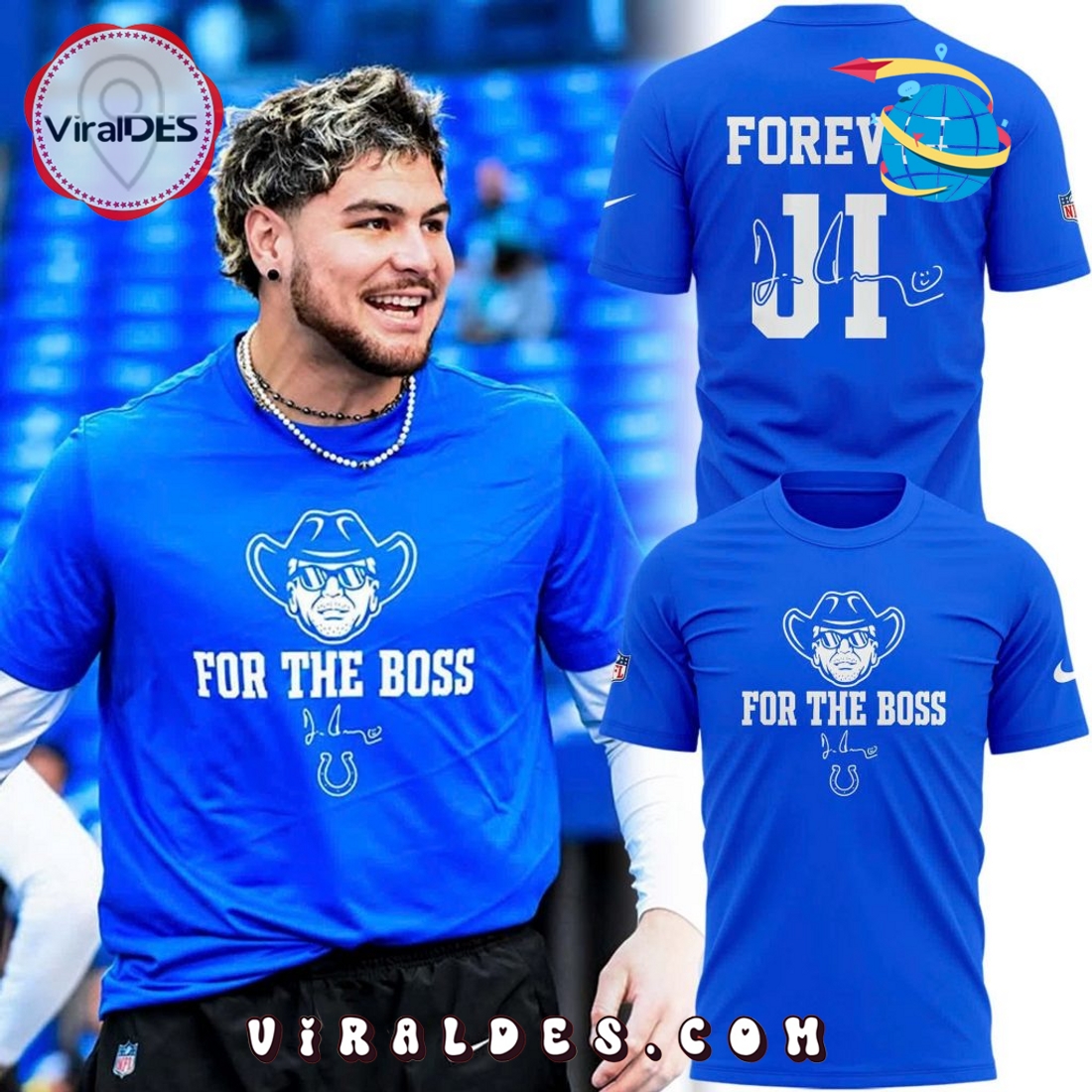 New Forever Indianapolis Colts For the Boss Hoodie New Forever Indianapolis Colts For the Boss Hoodie