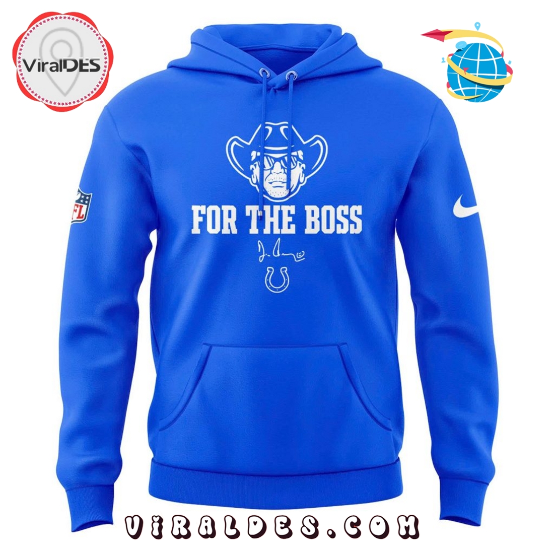 New Forever Indianapolis Colts For the Boss Hoodie New Forever Indianapolis Colts For the Boss Hoodie