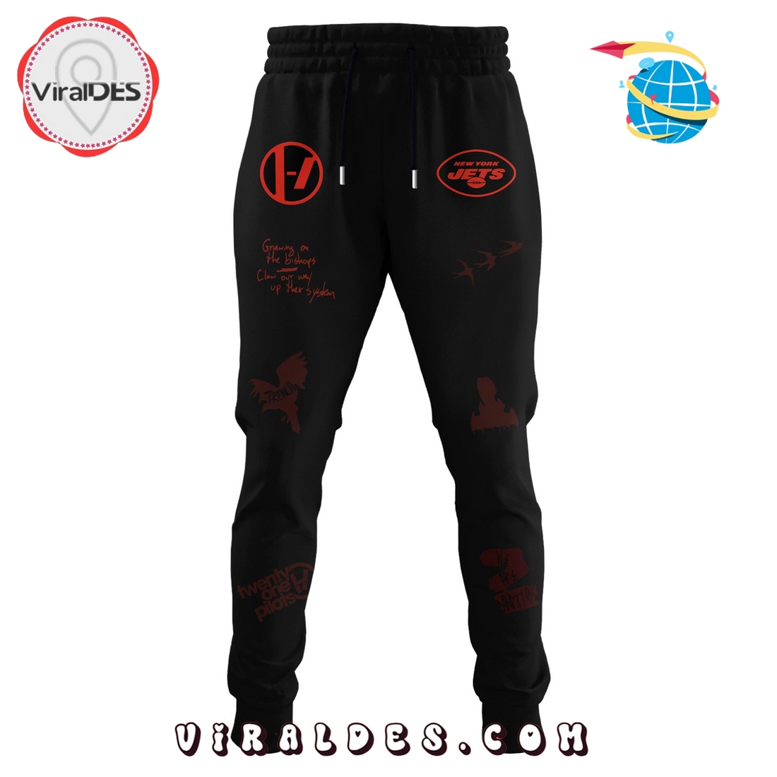 New York Jets x Twenty One Pilots Signatures Hoodie, Long Pant New York Jets x Twenty One Pilots Signatures Hoodie, Long Pant