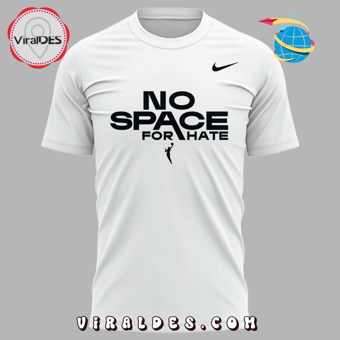 No Space For Hate Las Vegas Aces White Shirt No Space For Hate Las Vegas Aces White Shirt