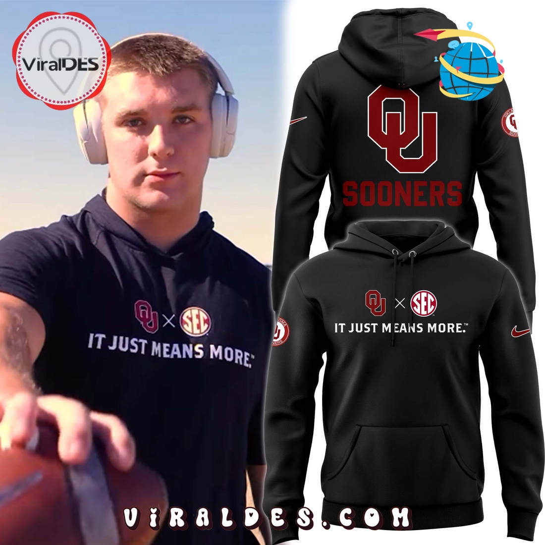 Oklahoma Sooners Football It Just Means More Hoodie Oklahoma Sooners Football It Just Means More Hoodie