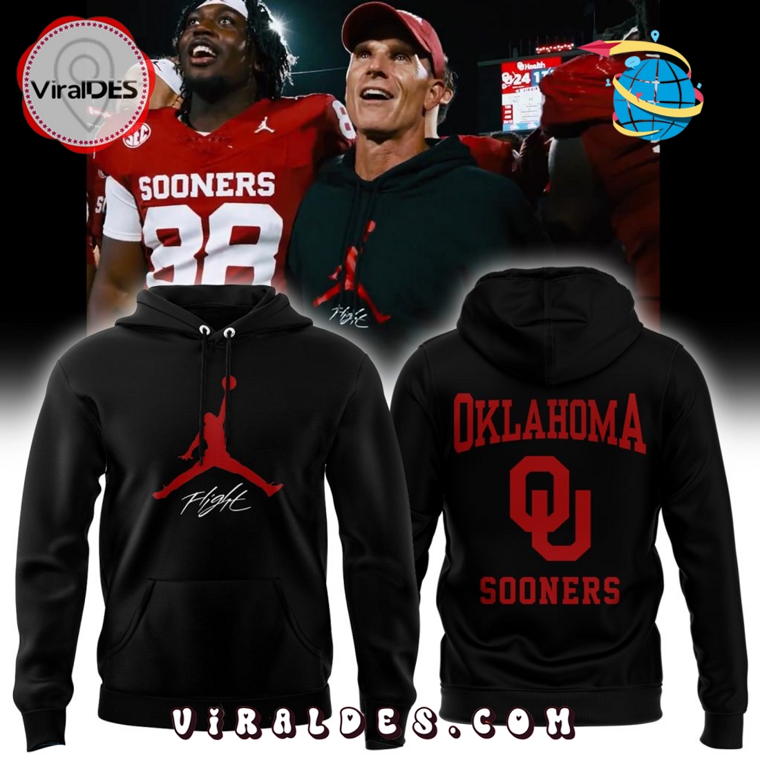 Oklahoma Sooners Football x Jordan Jumpman Flight Hoodie Oklahoma Sooners Football x Jordan Jumpman Flight Hoodie