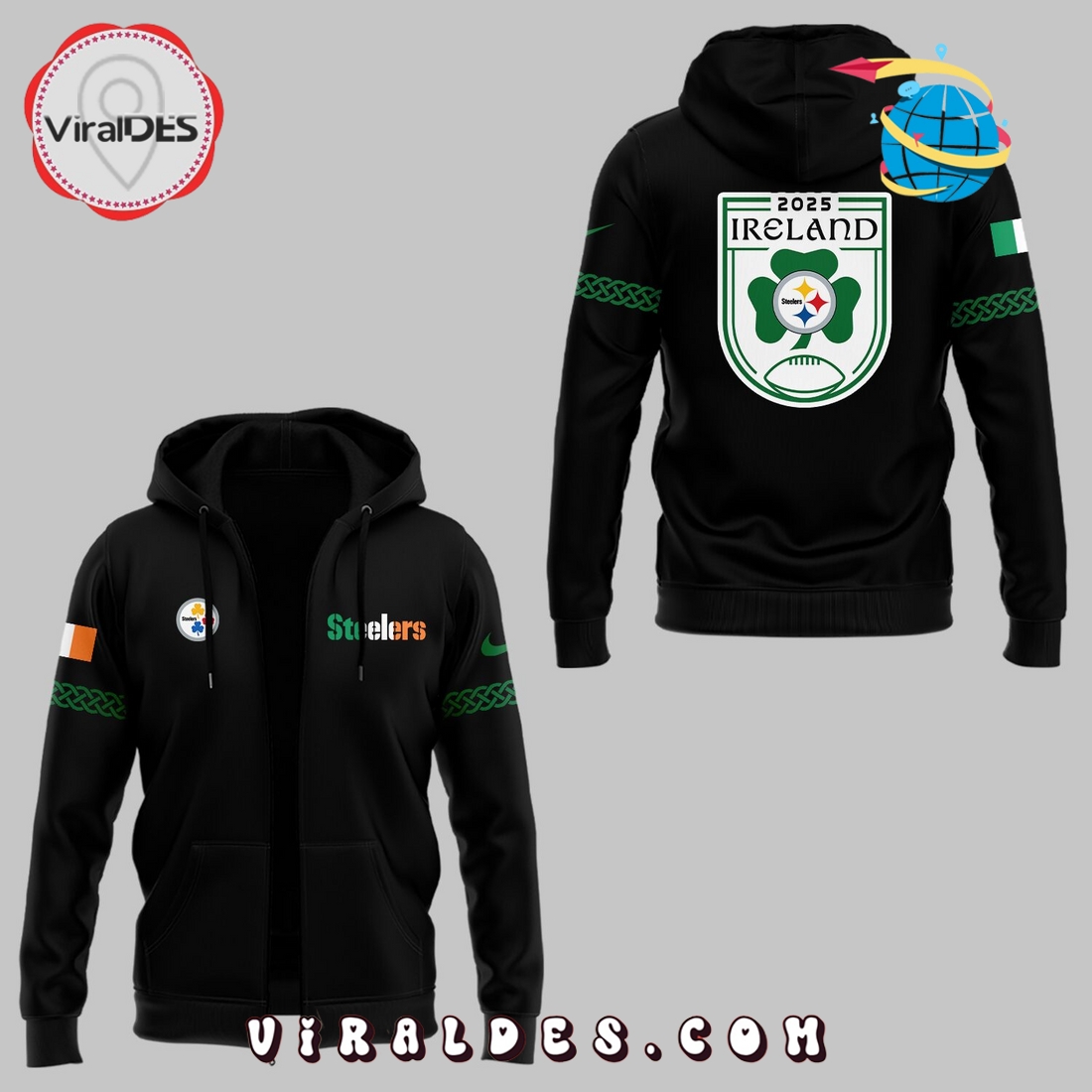 Pittsburgh Steelers Dublin Game Special Edition Hoodie Pittsburgh Steelers Dublin Game Special Edition Hoodie