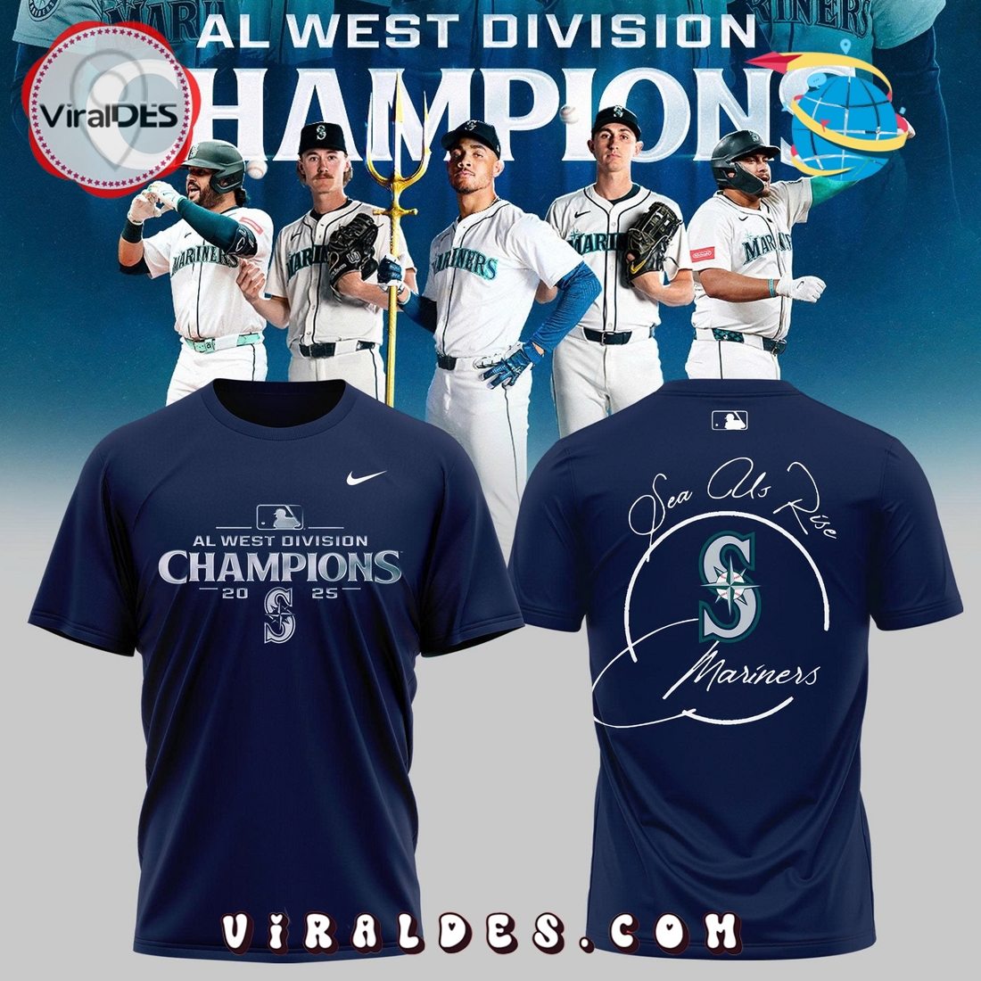 Seattle Mariners Playoff 2025 October Baseball Hoodie Seattle Mariners Playoff 2025 October Baseball Hoodie