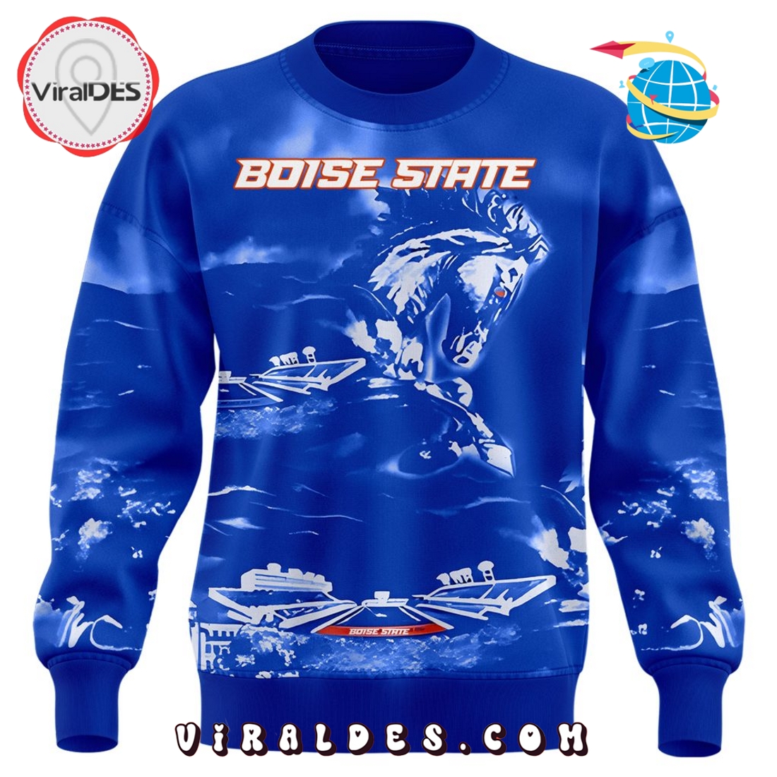 The Blue Boise State Broncos Football Hoodie The Blue Boise State Broncos Football Hoodie