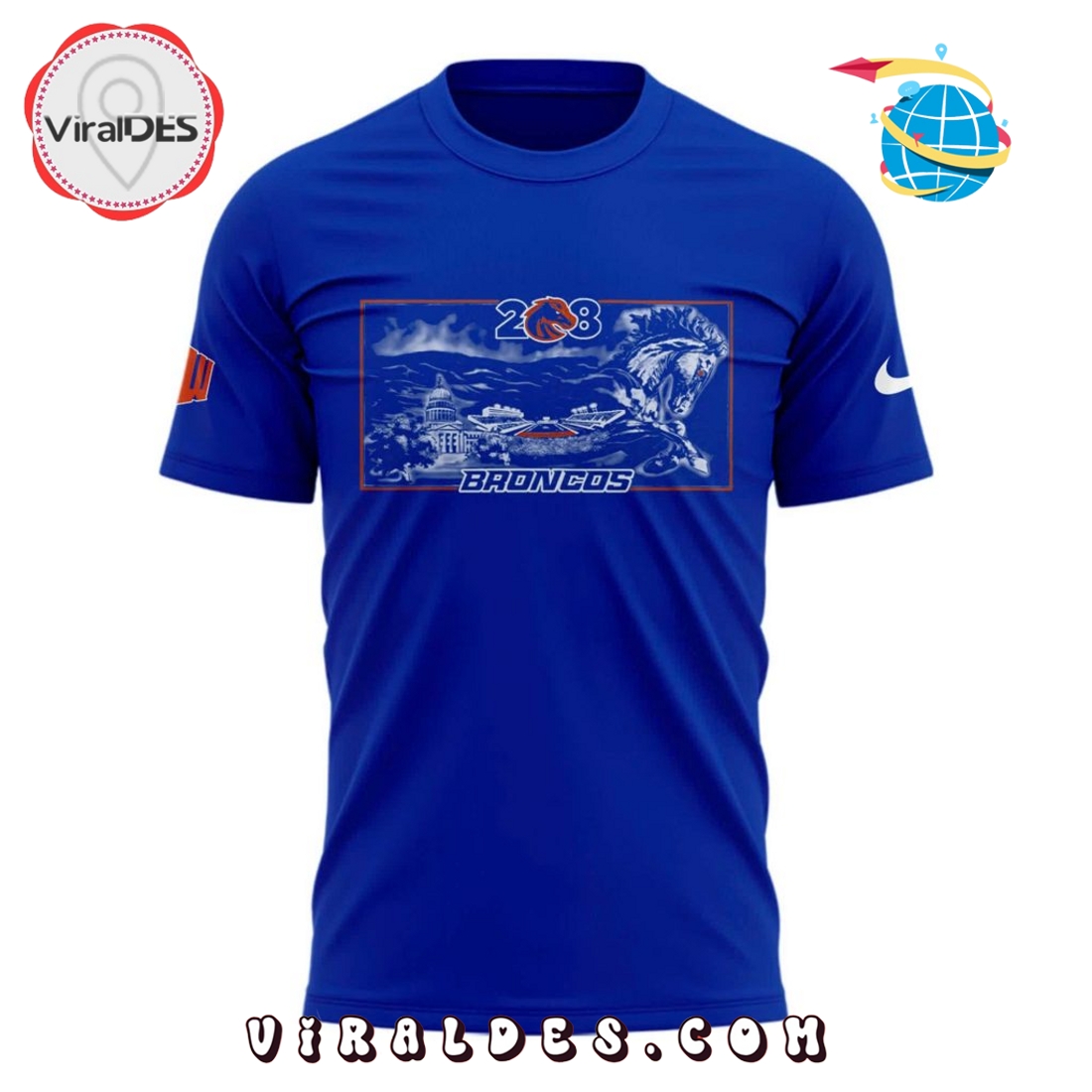 The Front Porch of Idaho Blue Football Shirt The Front Porch of Idaho Blue Football Shirt