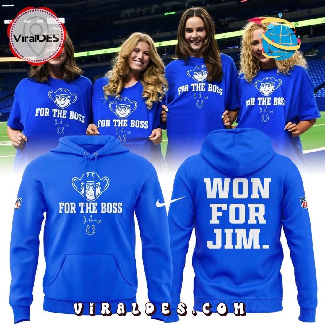 Won For Jim Indianapolis Colts For the Boss Hoodie Won For Jim Indianapolis Colts For the Boss Hoodie