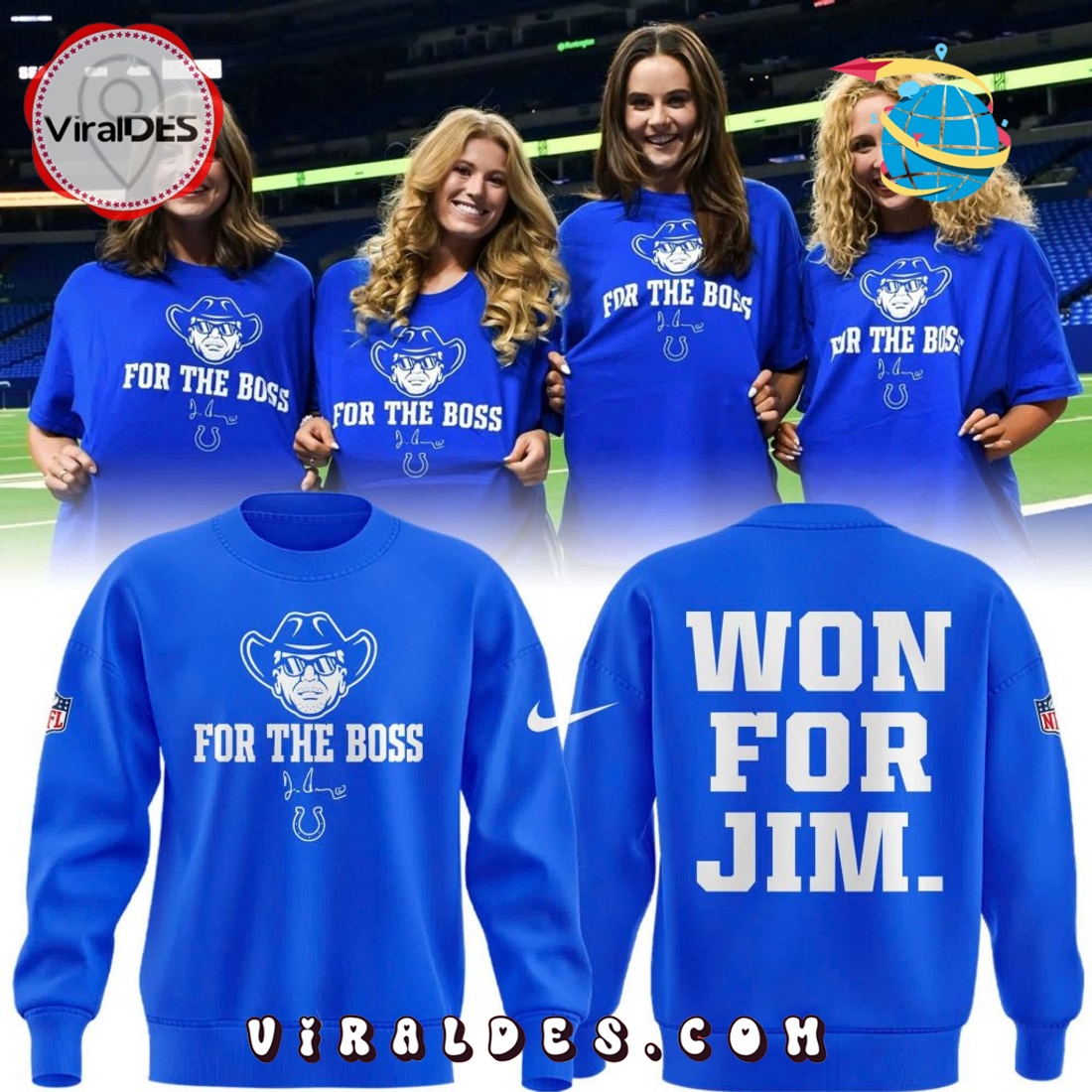 Won For Jim Indianapolis Colts For the Boss Hoodie Won For Jim Indianapolis Colts For the Boss Hoodie