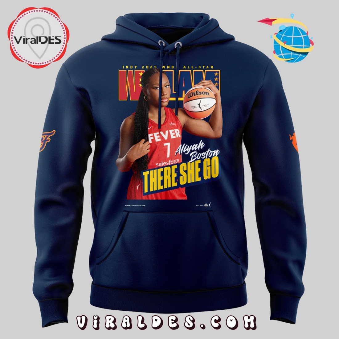 WSLAM Aliyah Boston Limited Edition Hoodie Blue WSLAM Aliyah Boston Limited Edition Hoodie Blue