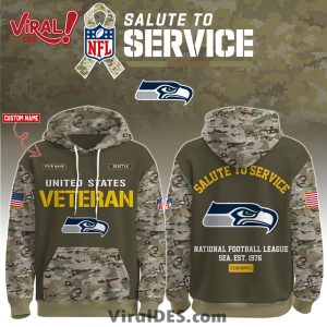 Seattle Seahawks 2025 Salute to Service Hoodie, Long Pants