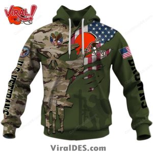 Cleveland Browns NFL Veteran’s Day Design Hoodie 2025