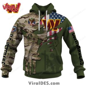 Washington Commanders NFL Veteran’s Day Design Hoodie 2025