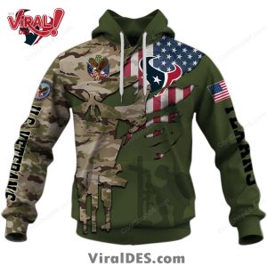 Houston Texans NFL Veteran’s Day Design Hoodie 2025