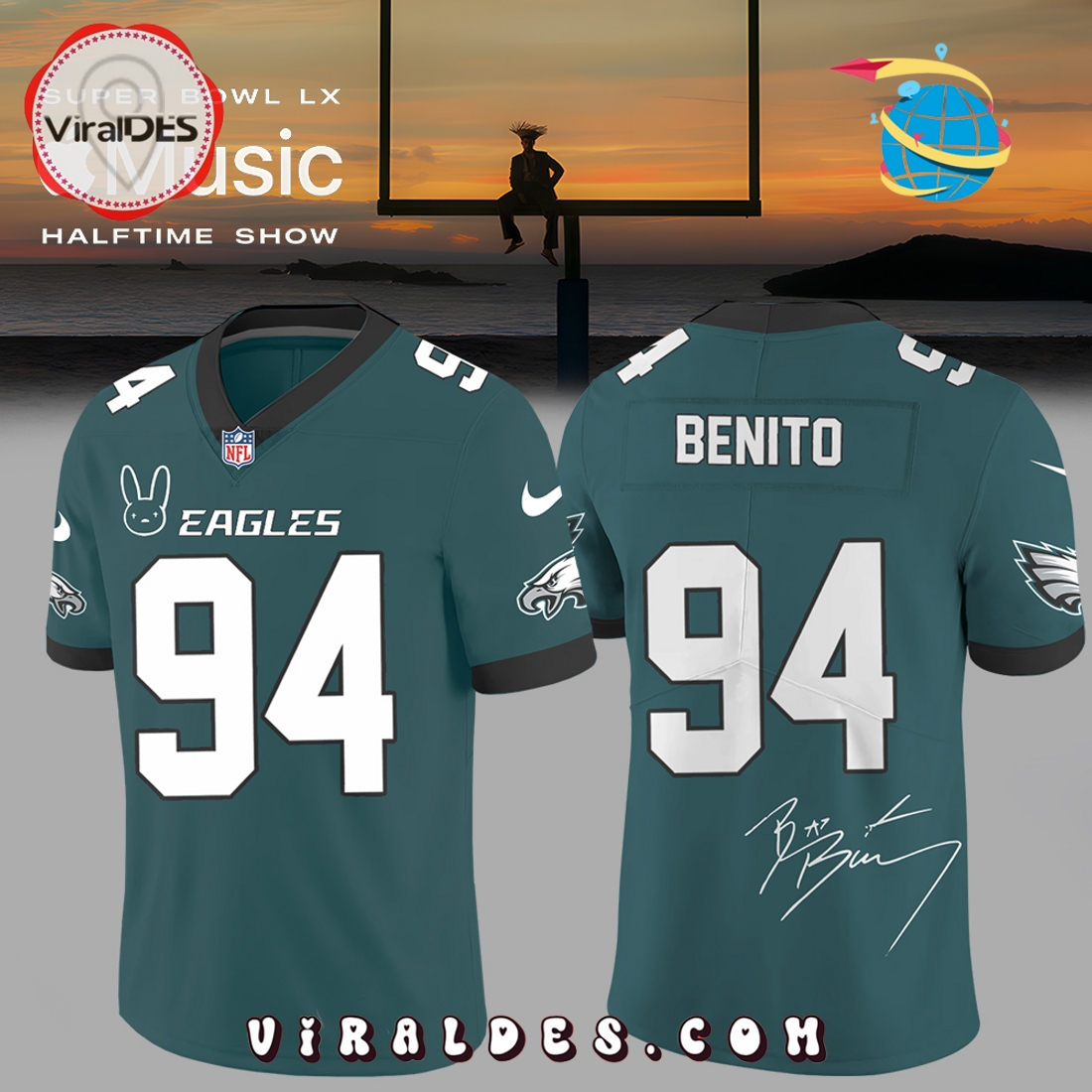 All NFL Team x Bad Bunny Super Bowl Football Jersey 2025 All NFL Team x Bad Bunny Super Bowl Football Jersey 2025