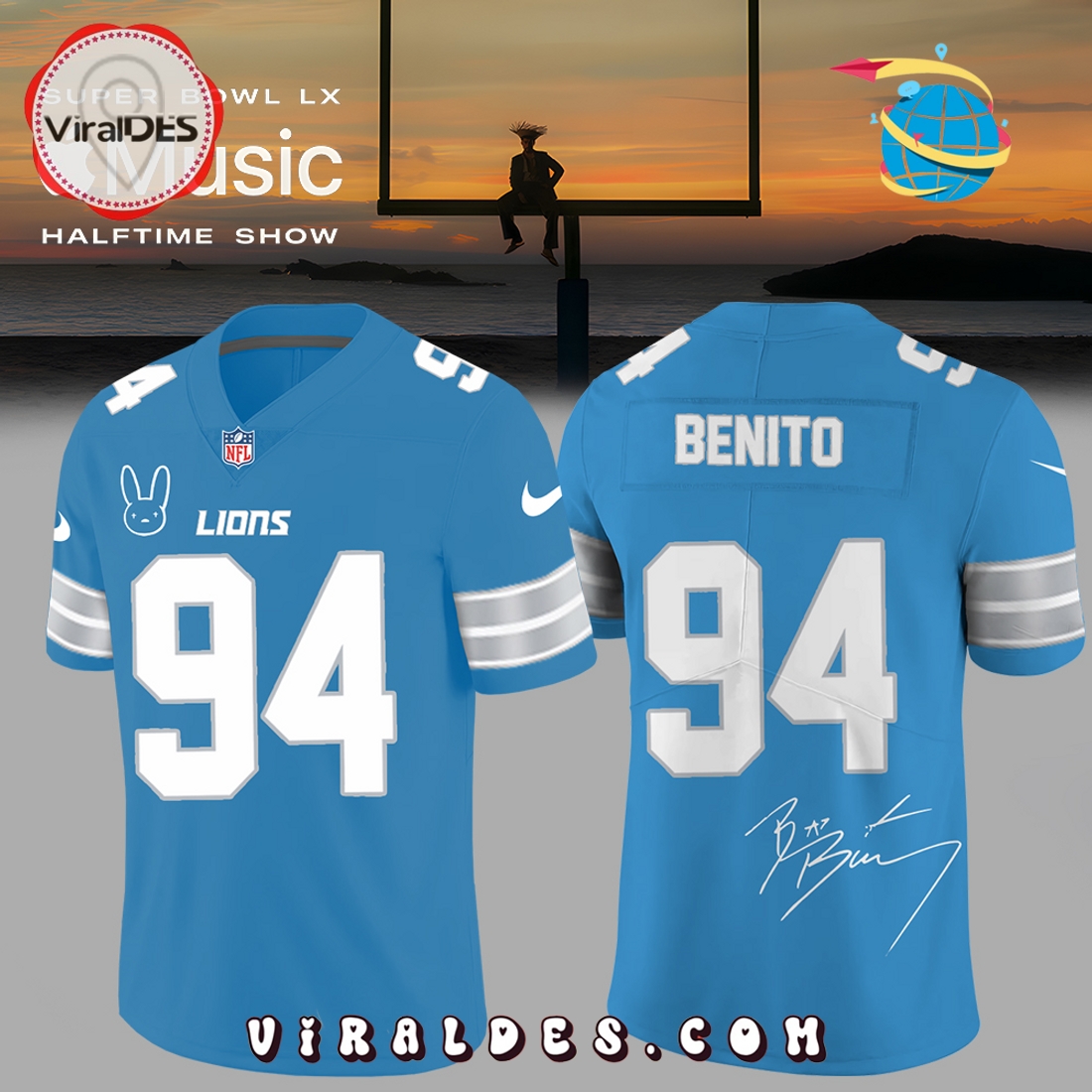 All NFL Team x Bad Bunny Super Bowl Football Jersey 2025 All NFL Team x Bad Bunny Super Bowl Football Jersey 2025