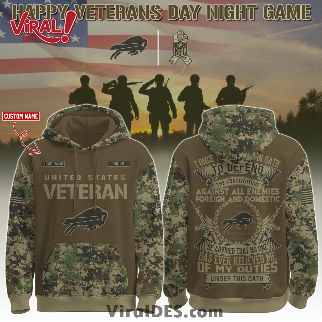 Buffalo Bills Salute to Service Limited Editions Hoodie Buffalo Bills Salute to Service Limited Editions Hoodie