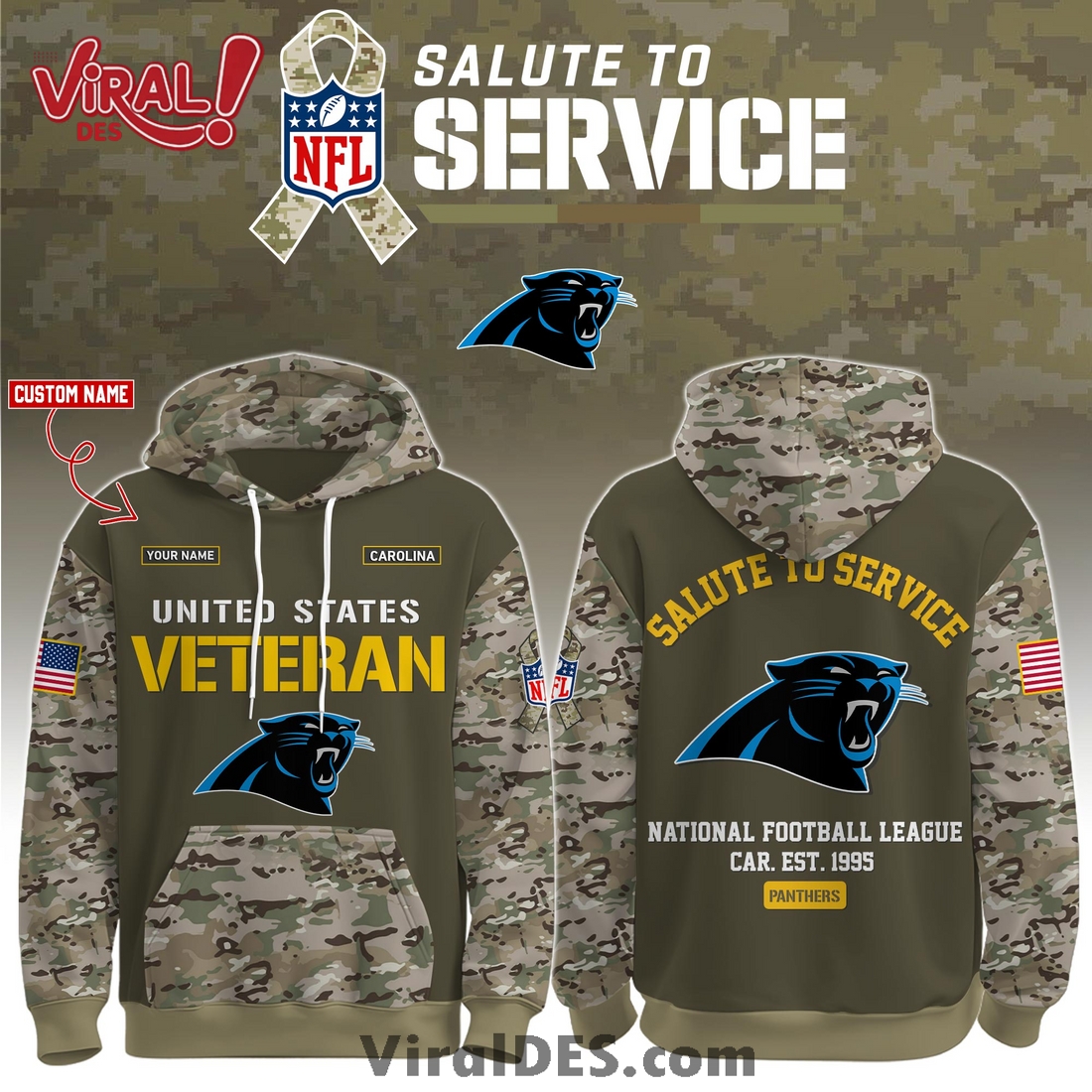 Carolina Panthers 2025 Salute to Service Hoodie, Long Pants Carolina Panthers 2025 Salute to Service Hoodie, Long Pants