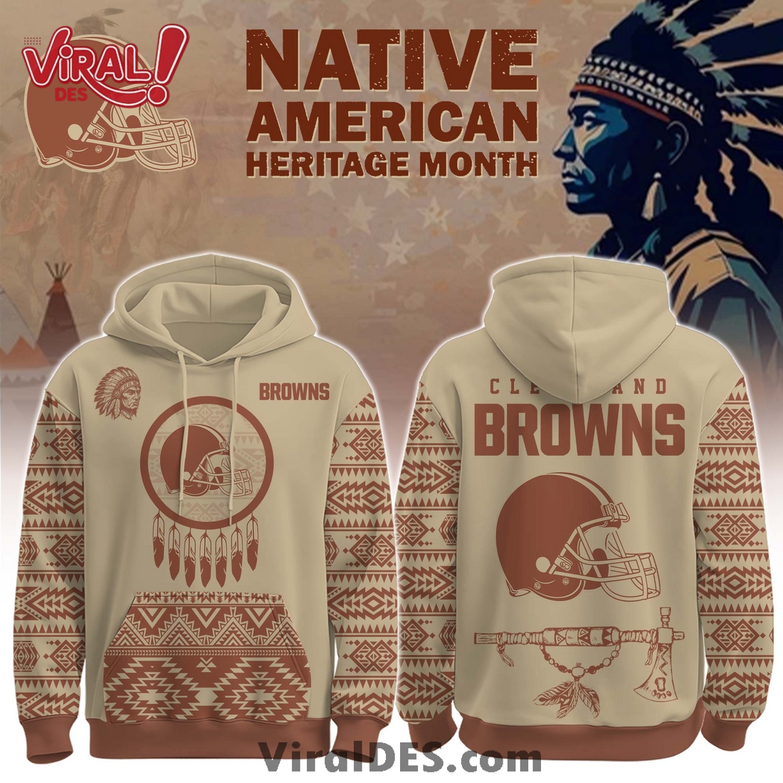 Cleveland Browns Native American Heritage Month Hoodie, Long Pants Cleveland Browns Native American Heritage Month Hoodie, Long Pants